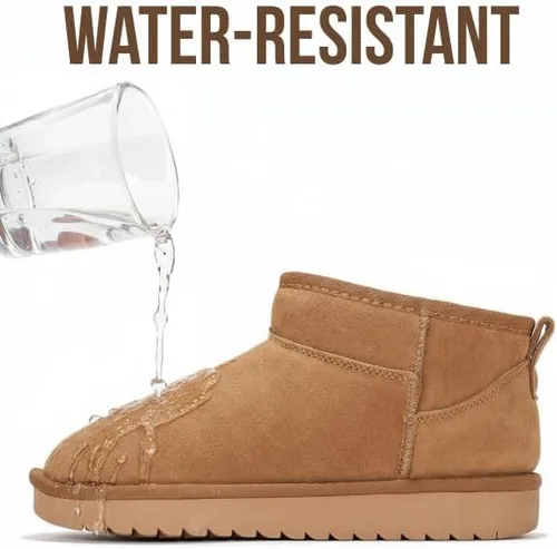 Vista 5 de Project Cloud - Botines de gamuza genuina para mujer, botas de invierno resistentes al agua, plantilla de espuma viscoelástica, zapatos de tendencia