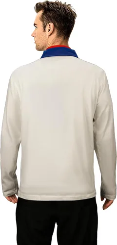 Vista 3 de Disfraz de Fred para hombre, disfraz de Halloween para adulto, camisa de manga larga con bufanda