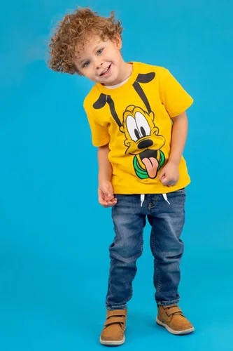 Vista 3 de Disney Mickey Mouse Donald Duck Pluto Goofy - Camiseta de bebé a niño grande