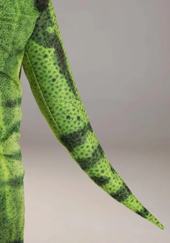 Vista 7 de Adult Parasaurolophus Dinosaur Halloween Costume, Cretaceous Dinosaur Jumpsuit with Tail