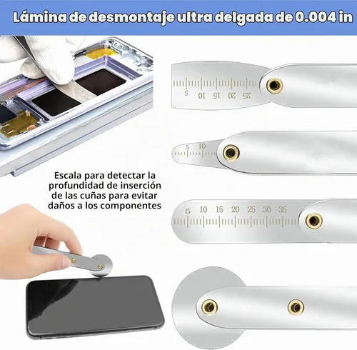 Vista 3 de Kit de herramientas de reparación de 11 piezas, herramienta de apertura, herramienta ultrafina, herramienta abierta para iPhone, laptop, iPad