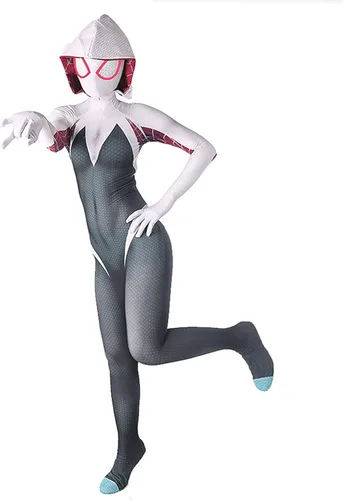 Vista 3 de WPOZD Universe r Gwen - Disfraz de cosplay estilo 3D, disfraz de Halloween