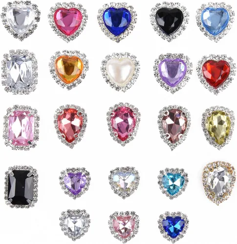 Vista 2 de UNN Bling Shoes Charms Enamel Diamond Jewelry Shoe Decoration with Chains Accessories for Girls Women