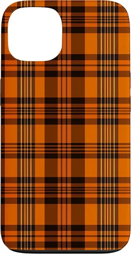 Vista 7 de iPhone 13 Pro Fall Plaid Halloween Naranja y Negro Acción de Gracias Otoño Case