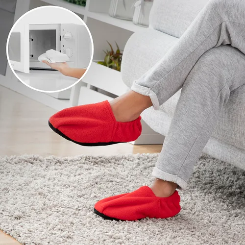 Vista 2 de Zapatillas de Casa Calentables en Microondas InnovaGoods Rojo