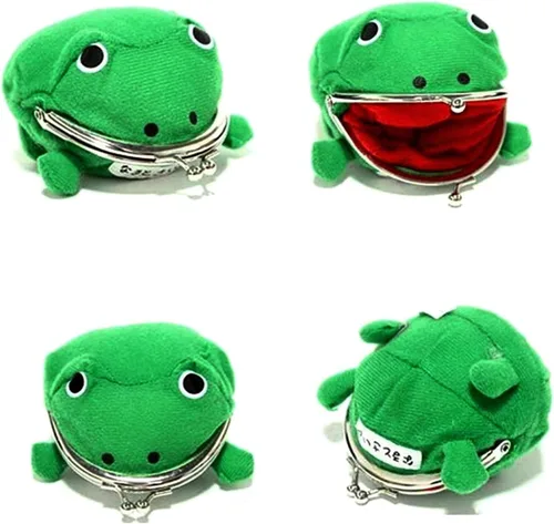 Vista 5 de Bonita cartera de rana con diseño de anime, cosplay, dibujos animados, gatito, cartera de intercambio de ranas, monedero pequeño, divertido regalo