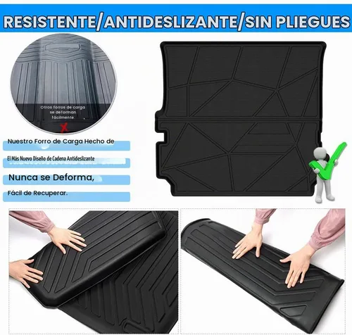 Vista 5 de KUST Alfombrilla de carga para maletero para Land Rover Discovery 4 LR4 2010-2016 (5/7 asientos) Cubierta trasera de goma Discoery 4 accesorios