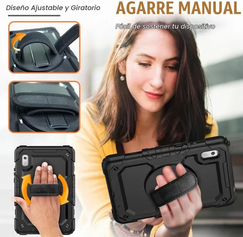 Vista 4 de SIBEITU Funda compatible con Lenovo Tab M9 TB-310FU 2023 con protector de pantalla para bolígrafo, funda de protección de tres capas a prueba