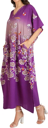 Vista 6 de Miss Lavish London Vestidos caftanes para mujer, S-3XL, caftanes de talla regular a grande