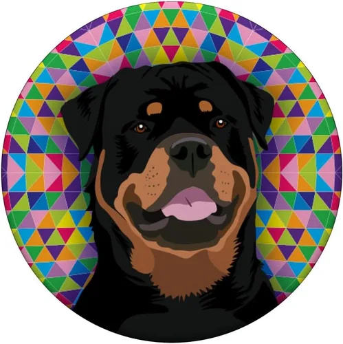 Vista 3 de Rottweiler - Regalo para amante de los perros, con soporte y agarre para teléfonos y tabletas, Negro