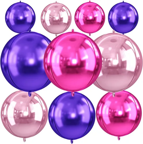 Vista 24 de Globos redondos de papel de aluminio para baloncesto, globos de helio 4D de 22 pulgadas, 18 pulgadas, 15 pulgadas, balón de baloncesto negro
