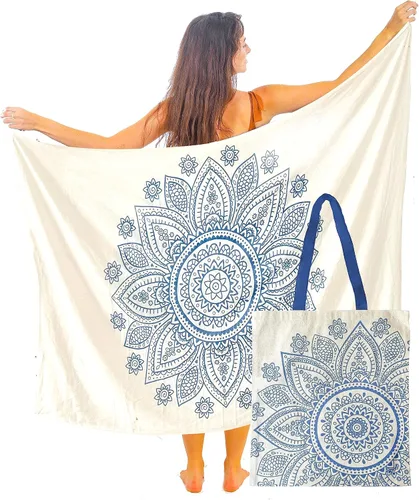 Vista 15 de Boho Chic Pareo - Pareo Mandala - Cubre Traje de Baño Bikini - Vestido de Playa - Envoltura