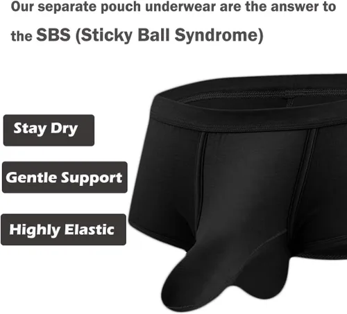 Vista 4 de ZONBAILON Men's Bulge Enhancing Brief Dual Pouch Underwear Breathable Bikinis Boxer Modal Trunk