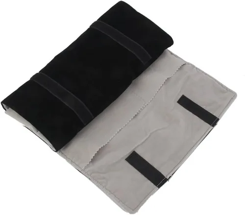 Vista 4 de rosenice Bolsa de rollo de joyería, organizador de joyas de viaje para aretes, collar y anillo