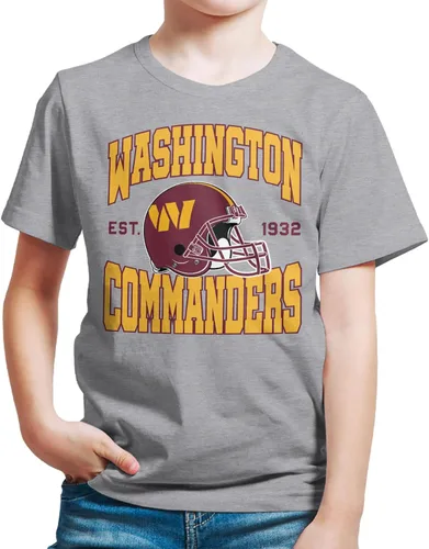 Vista 17 de Junk Food Clothing x NFL - Casco de equipo - Camiseta de manga corta para niños y niñas con licencia oficial de la NFL