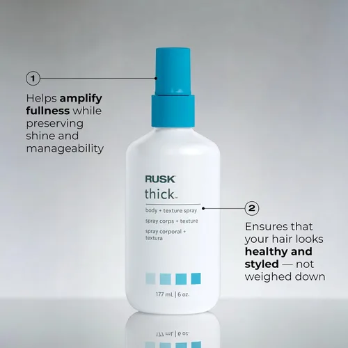 Vista 5 de RUSK Designer Collection - Amplificador de cuerpo grueso y textura, da al cabello un cuerpo increíble, crea textura y volumen, cualquier persona
