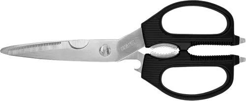 Vista 2 de Kershaw Taskmaster Tijeras negras, multiusos, con cuchillas de acero inoxidable de 3.5 pulgadas, tijeras de cocina y utilidad con herramientas