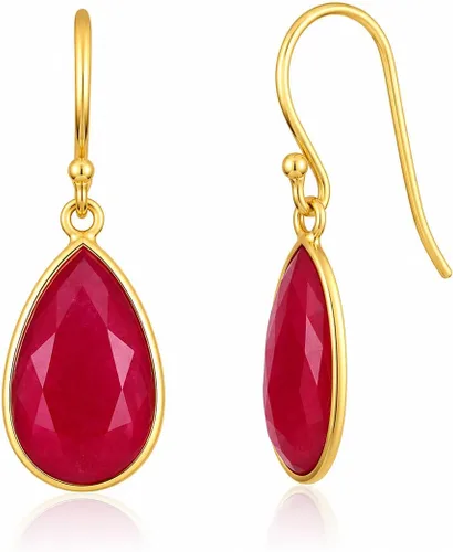 Vista 11 de Aretes de ágata musgo verde de 0.472 x 0.709 in con forma de pera de plata de ley 925, aretes de piedras preciosas hechos a mano, juego de bisel