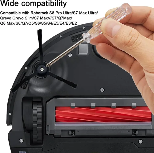 Vista 4 de Paquete de 4 cepillos laterales de repuesto compatibles con Roborock S8 Pro Ultra, S7 Max Ultra, Qrevo, RoborockQrevo Slim, S7 MaxV/S7/Q7Max/Q8