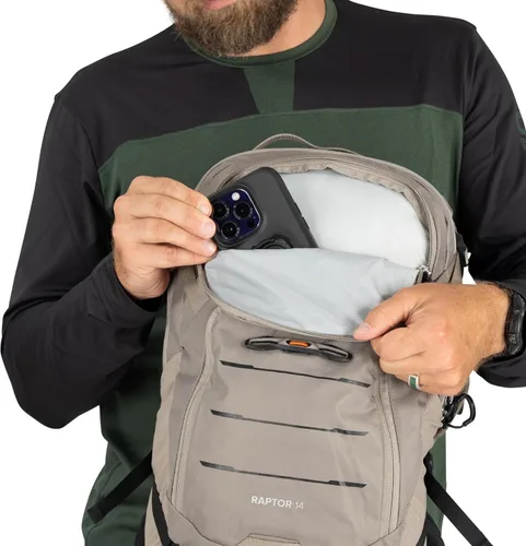 Vista 9 de Osprey Raptor 14L Men's Mountain Biking Backpack with Hydraulics Reservoir