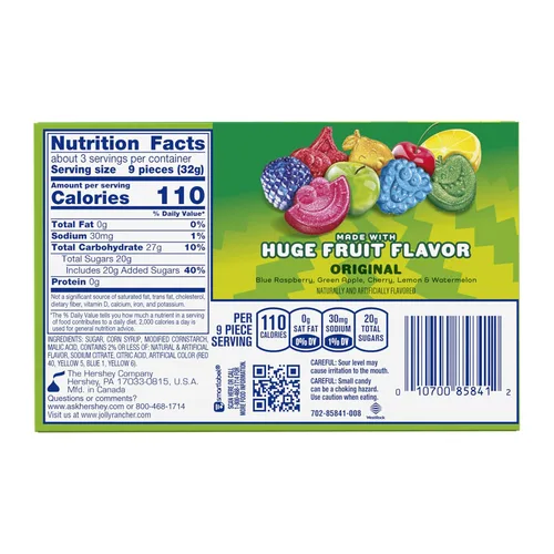 Vista 2 de JOLLY RANCHER Sour Gummies - Caja de dulces con sabor a fruta surtida, 3.5 onzas