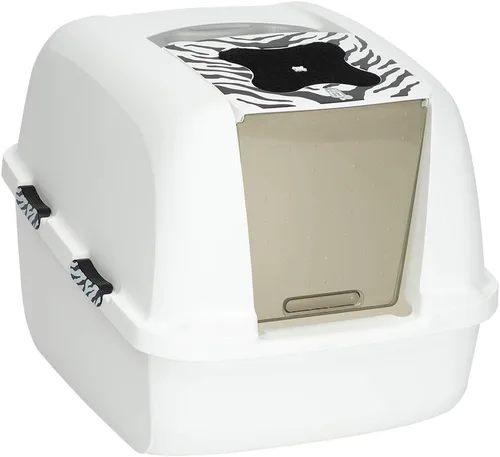 Vista 8 de Catit Airsift - Sartén grande de 22.4 pulgadas de largo x 18.3 pulgadas de alto x 15.3 pulgadas de ancho Caja de arena cubierta para gatos