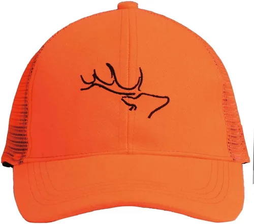 Vista 2 de EDTREK Performance Trucker - Gorra de caza de malla transpirable - Sombrero de camuflaje de madera y sombrero de caza naranja