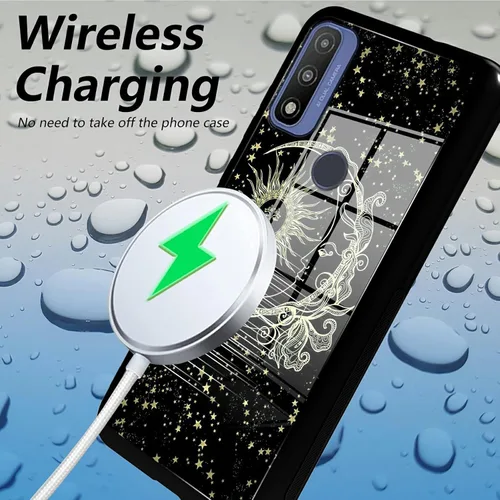 Vista 224 de Funda para Motorola Moto G Stylus 5G 2021 de vidrio templado, funda negra con diseño de mujer negra africana para mujeres y hombres, antiarañazos, a