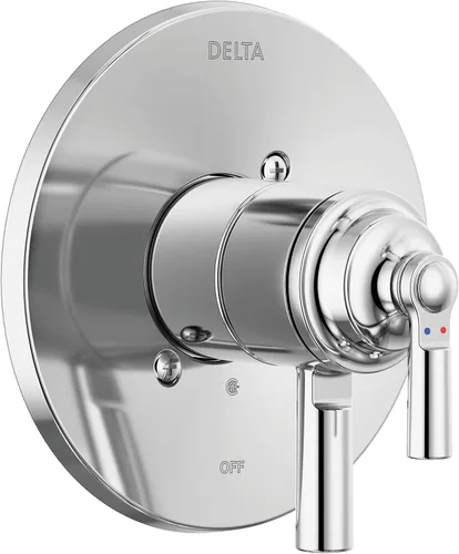 Vista 6 de Delta Saylor Serie 17 Kit de ajuste de válvula de doble función, níquel cepillado, juego de 2 manijas para sistema de grifo de ducha, acero