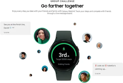 Vista 7 de Samsung Galaxy Watch 4 1.732 in R875 - Reloj inteligente con GPS Bluetooth WiFi + LTE con monitor de ECG, rastreador para salud, fitness, correr