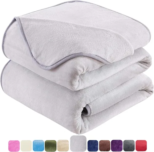 Vista 7 de Manta Snuggle Sac extra mullida, manta de forro polar para viajes, manta para sofá, cama, sofá, manta cálida y suave con patrón a rayas, 50 x 60