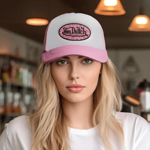 Vista 4 de Von Trucker - Gorra de béisbol deportiva, parte trasera de malla con broches ajustables para mujer