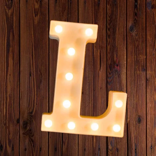 Vista 84 de Ulalaza Letrero de luz LED en blanco y negro, 2 letras AA alimentadas por batería para boda, fiesta de cumpleaños, lámpara de Navidad, luz nocturna
