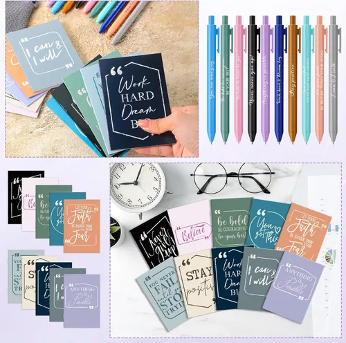 Vista 5 de Fulmoon Bloc de notas inspiradores, regalos de graduación, regalos de agradecimiento a los empleados, diarios motivacionales, bolígrafos de tinta