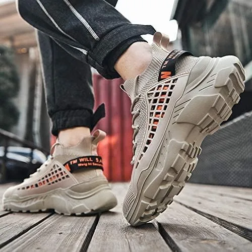 Vista 8 de SANNAX Mens Walking Shoes Workout Tennis Sneakers Non Slip Fashion Sports Shoe Lightweight Casual Breathable