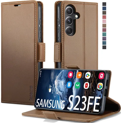 Vista 26 de japezop Compatible con Samsung Galaxy S23 5G - Funda tipo cartera con bloqueo RFID, tarjetero y función atril magnético, funda de piel con tapa