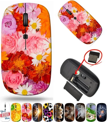 Vista 2 de maizi Ratón inalámbrico personalizado para Mac Book Ordenador portátil personal, Ratones inalámbricos para Mac ID de imagen: 26623051 Pétalos