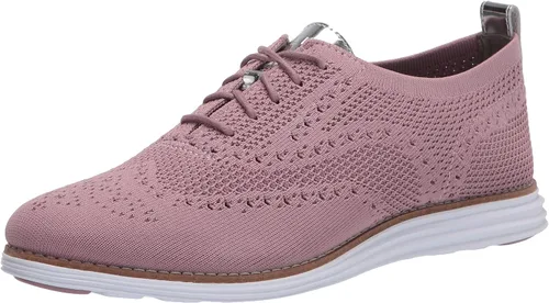 Vista 11 de Cole Haan Originalgrand Stitchlite Wingtip Oxford para mujer tejido negro/blanco óptico.