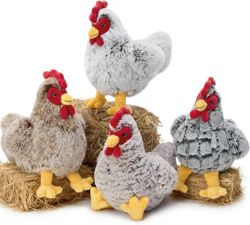 Vista 17 de Muiteiur 4 Piezas de Animales de Peluche de Perros, 8 Pulgadas Peluches de Perros a Granel con Corazón, Juguetes de Peluche Suaves de Cachorros