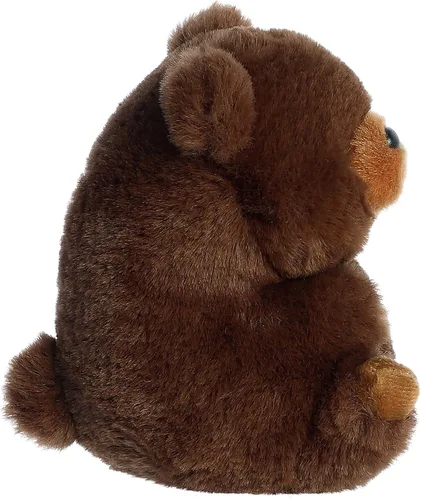 Vista 3 de Aurora® Round Rolly Pet™ Brambles Brown Bear™ - Adorables compañeros - Diversión sobre la marcha, marrón, 5 pulgadas