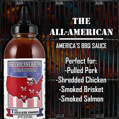 Vista 6 de The Tailgate Foodie 's - Salsa de barbacoa totalmente americana, 16 onzas. Lote pequeño, perfecto para asar a la parrilla, ahumar o cocinar alas