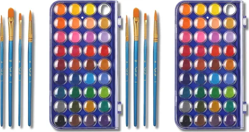 Vista 8 de Mr. Pen - Juego de pintura de acuarela, 40 piezas, 36 colores, pinturas de acuarela 4 pinceles, pintura de acuarela no tóxica, juego de acuarela