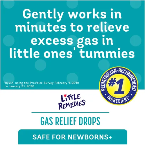 Vista 19 de Little Remedies Gotas de alivio de gas Sabor natural de bayas 1 onza. Paquete de 1 Funciona suavemente en minutos Seguro para recién nacidos