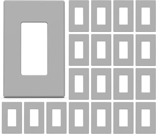 Vista 22 de ELEGRP Placas decorativas de pared sin tornillos, de tamaño mediano, cubierta termoplástica irrompible para interruptor de salida de receptáculo
