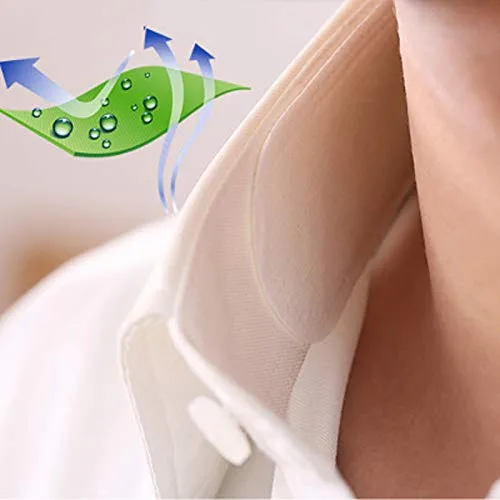 Vista 3 de AHIER 20 almohadillas desechables para el cuello para el sudor, protector de camisa de cuello, almohadillas absorbentes para cuello, protección