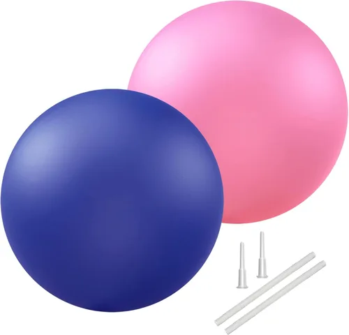 Vista 9 de Soft Pilates Yoga Ball, Small Exercise Ball, Mini Rubber Workout Equipment