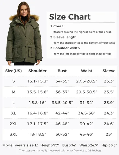 Vista 7 de Wantdo - Chaqueta acolchada para invierno para mujer, abrigo acolchado y cálido, parca gruesa con capucha extraíble