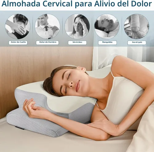 Vista 3 de Cervical Pillow for Neck Pain Relief, Ergonomic Neck Pillow for Sleeping, Cooling Memory Foam Pillows for Neck Support, Orthopedic Pillow Contour