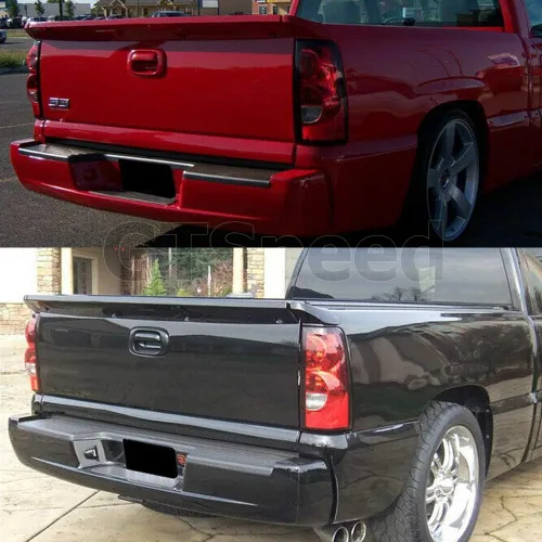 Vista 7 de Compatible/repuesto para alerón trasero de puerta trasera, estilo SS, alerón de ala trasera de poliuretano, compatible con Chevrolet Silverado 1500