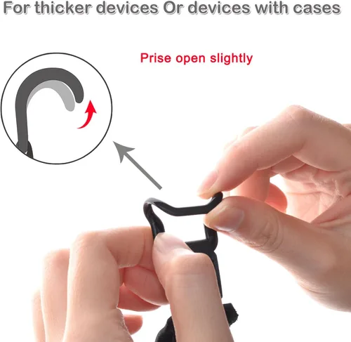 Vista 6 de Soporte universal antideslizante para correa de mano con soporte de cinturón de cuero ajustable, para lectores electrónicos Kindle de 6 pulgadas